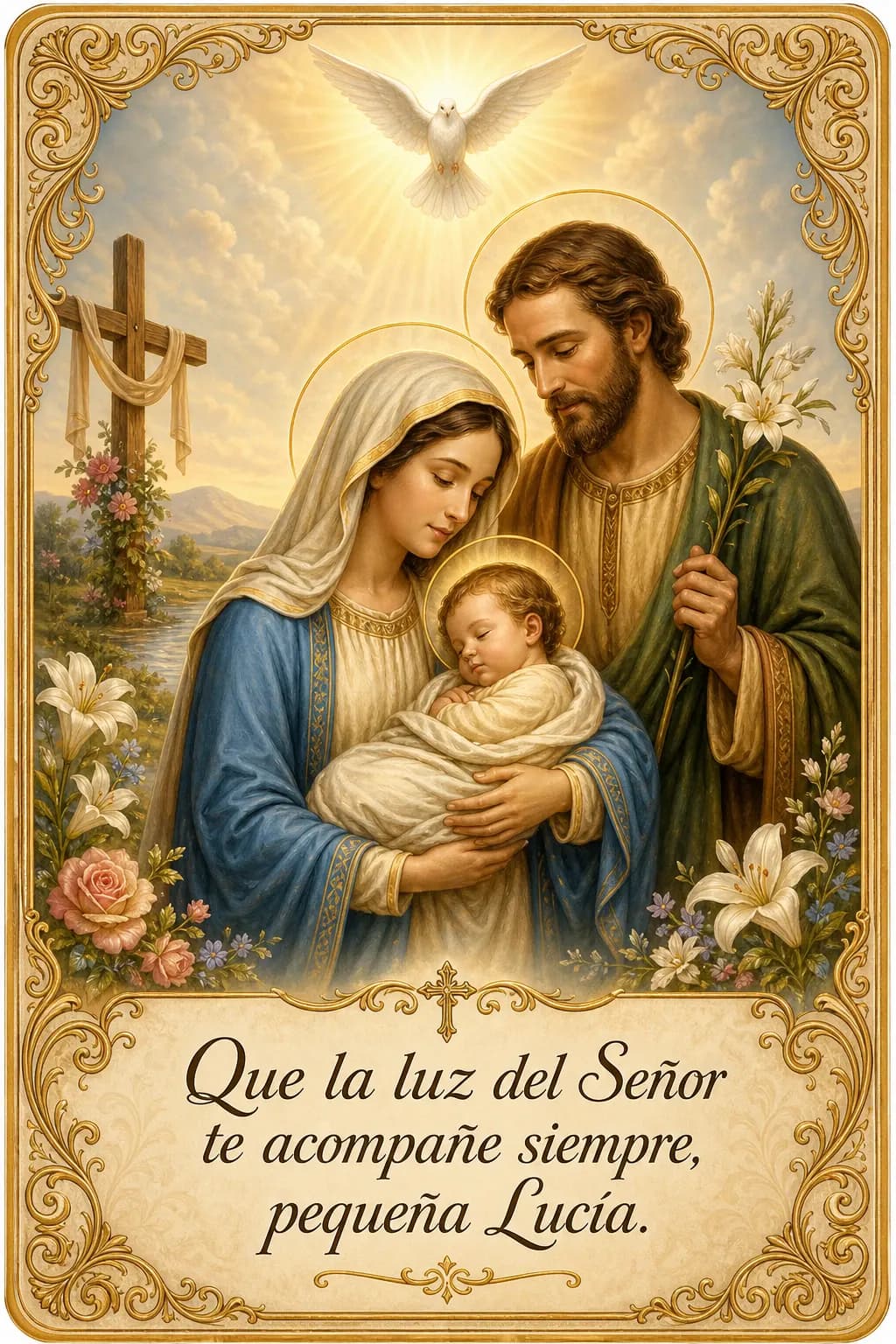 Ejemplo de estampita de bautizo 2