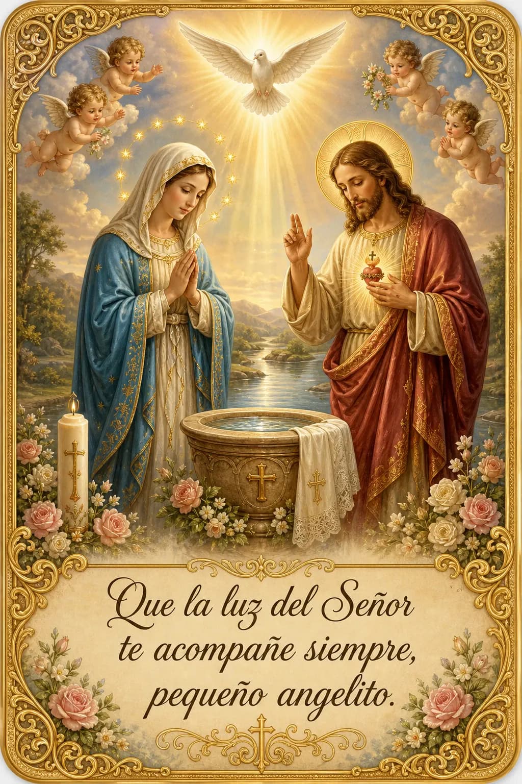Ejemplo de estampita de bautizo 4