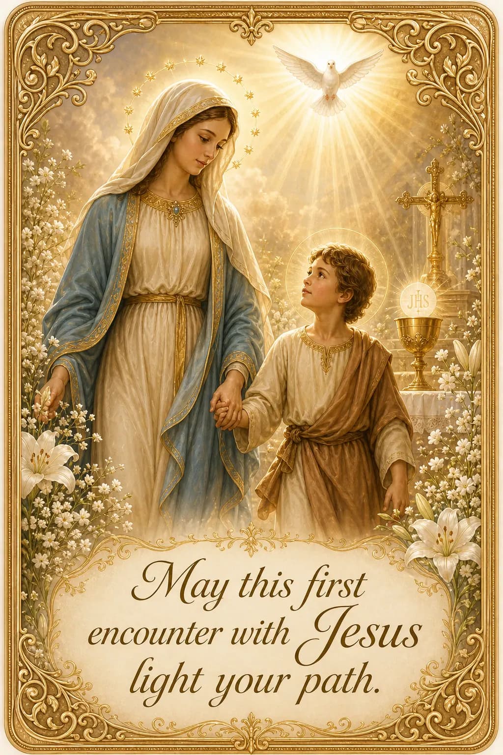 First communion holy card example 1
