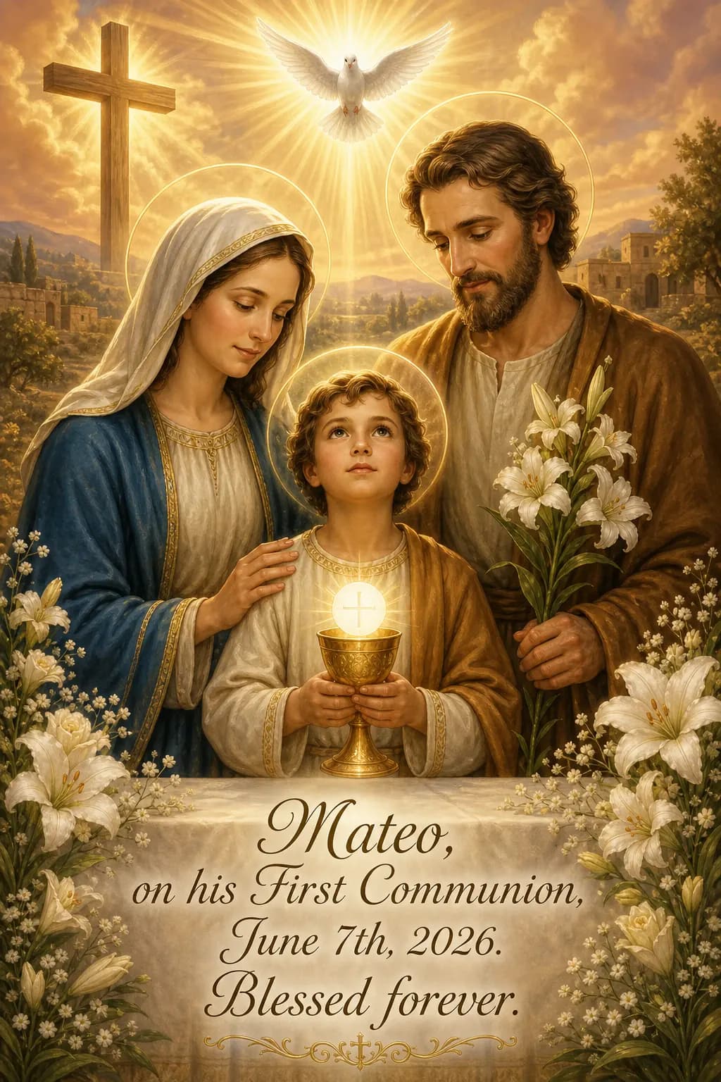 First communion holy card example 2