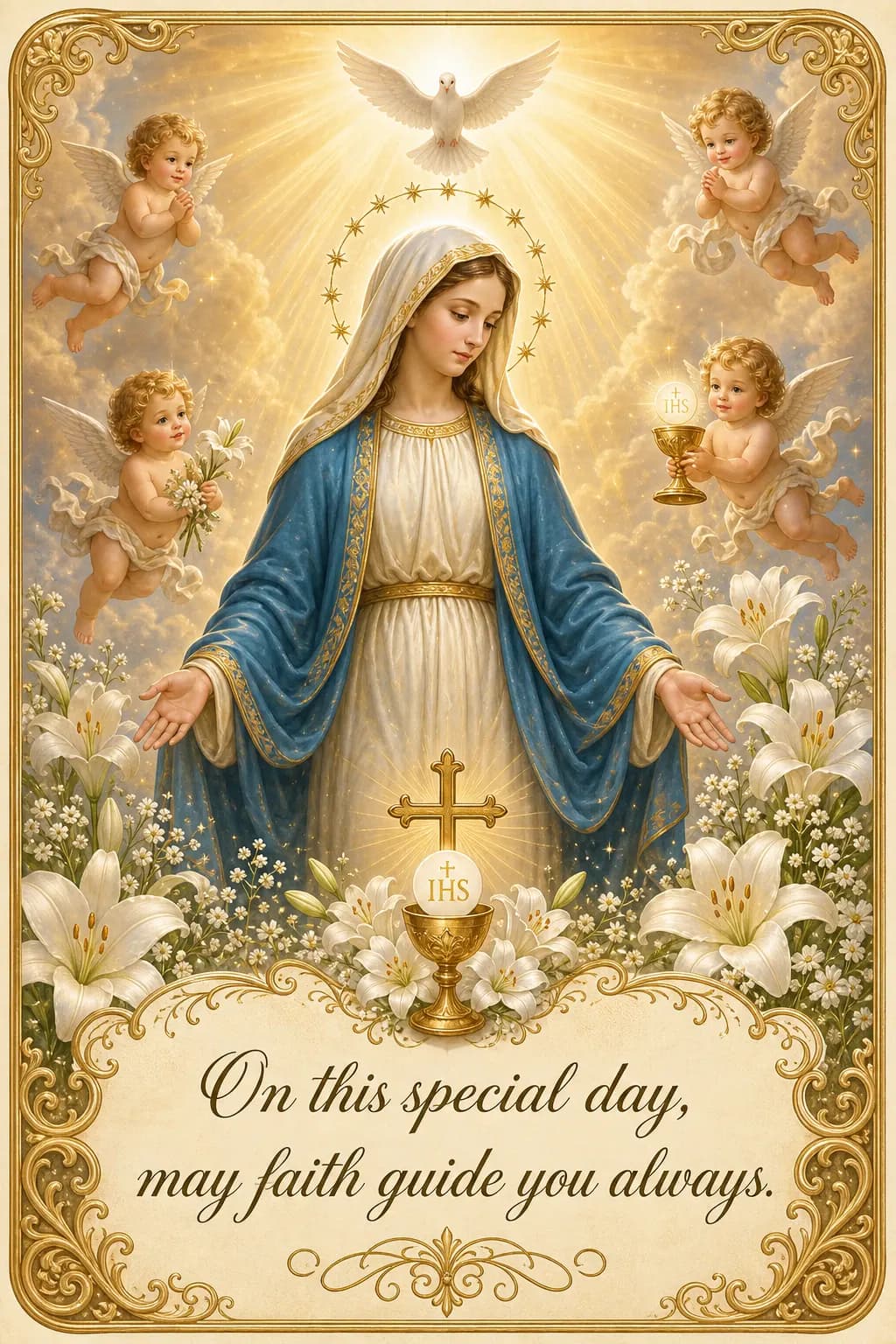 First communion holy card example 4