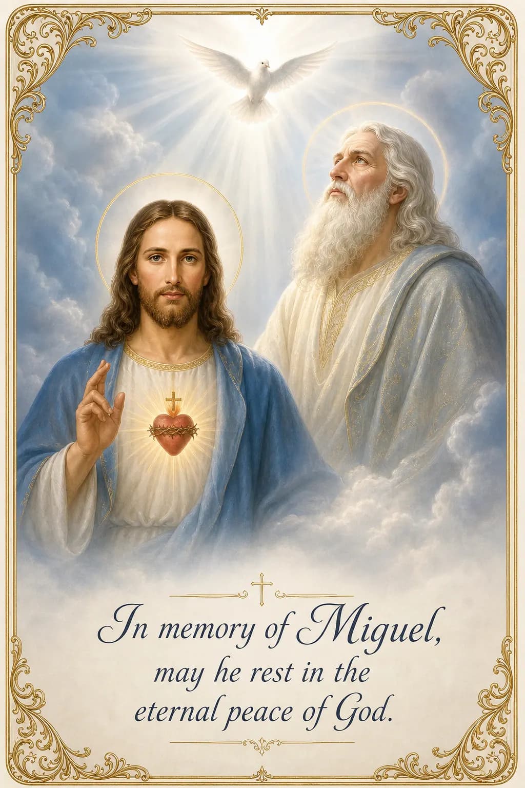 Memorial card example 4