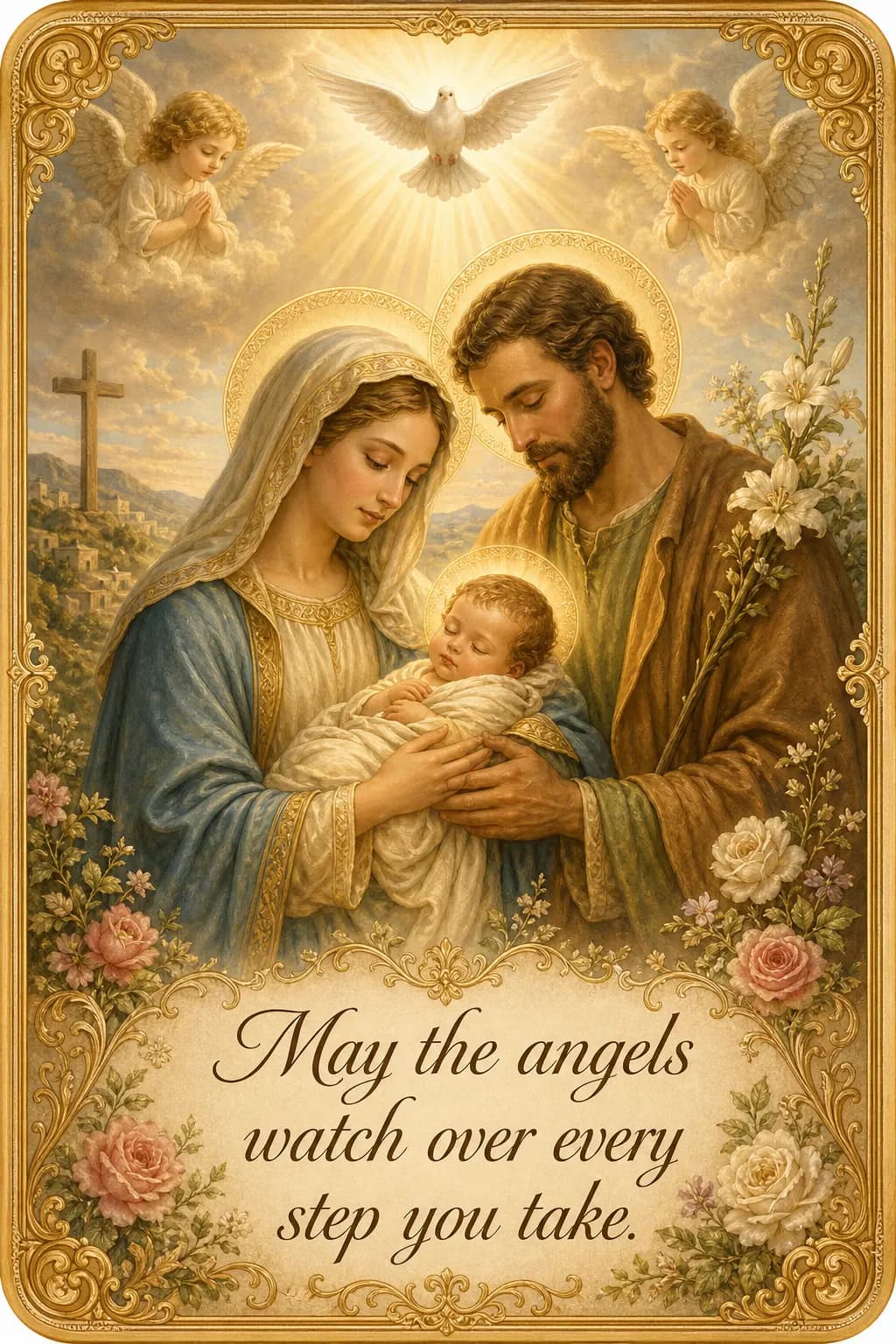 Baptism holy card example 2