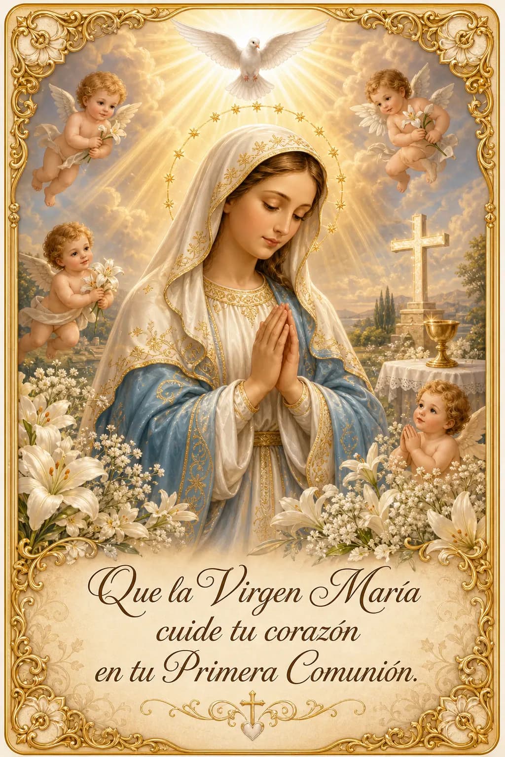 Ejemplo de estampita de comunión 4