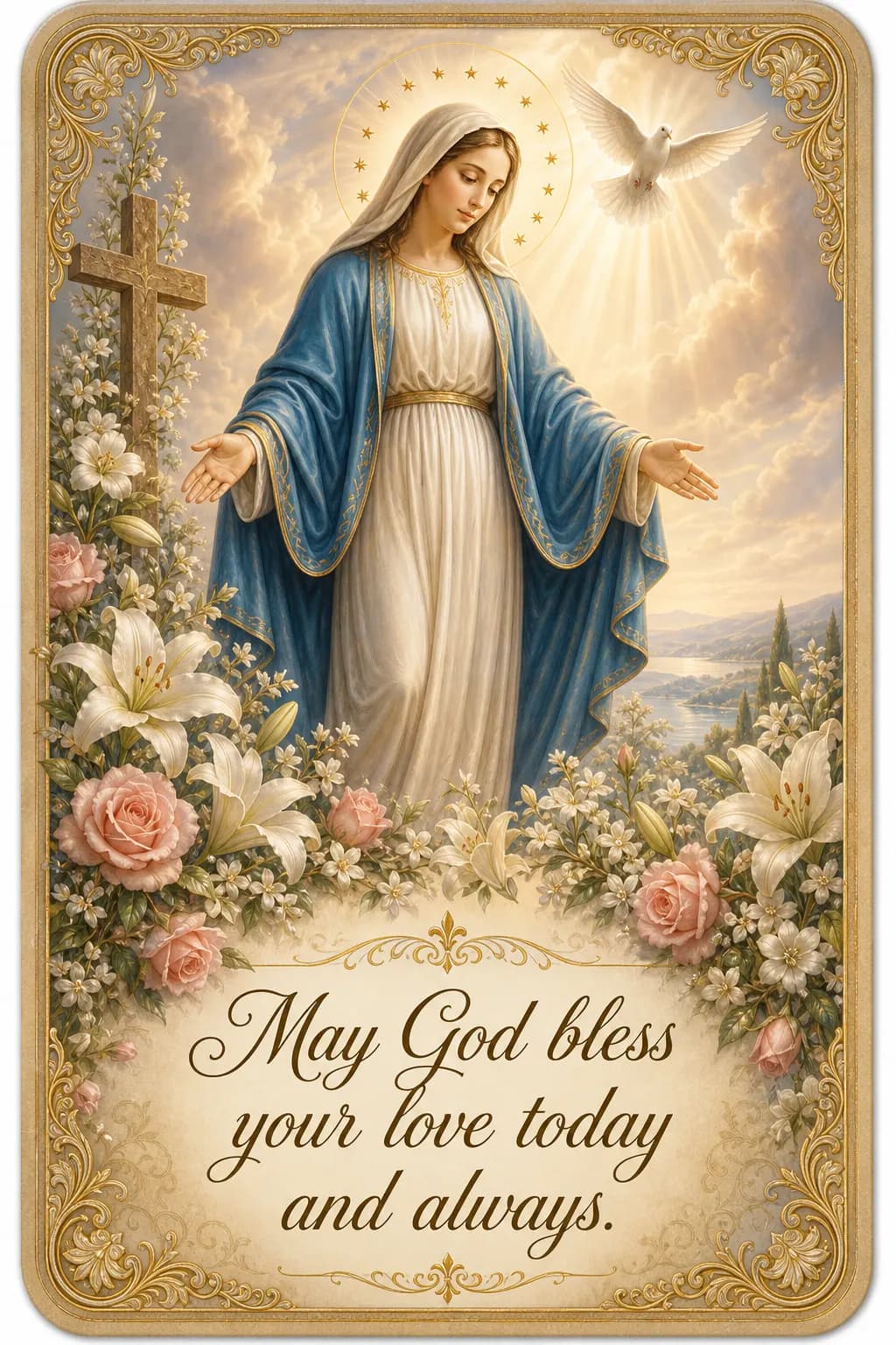 Wedding holy card example 1