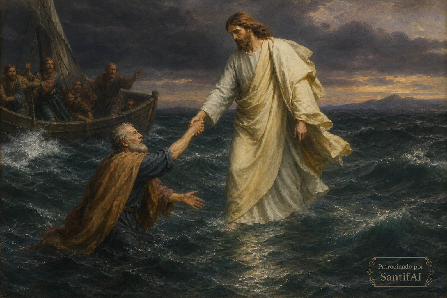 Oil painting of Saint Peter holding the keys to the Kingdom of Heaven