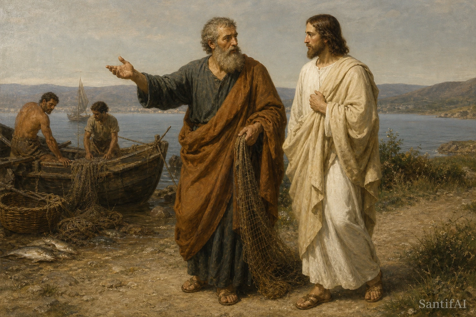 Estampa devocional de San Andrés apóstol