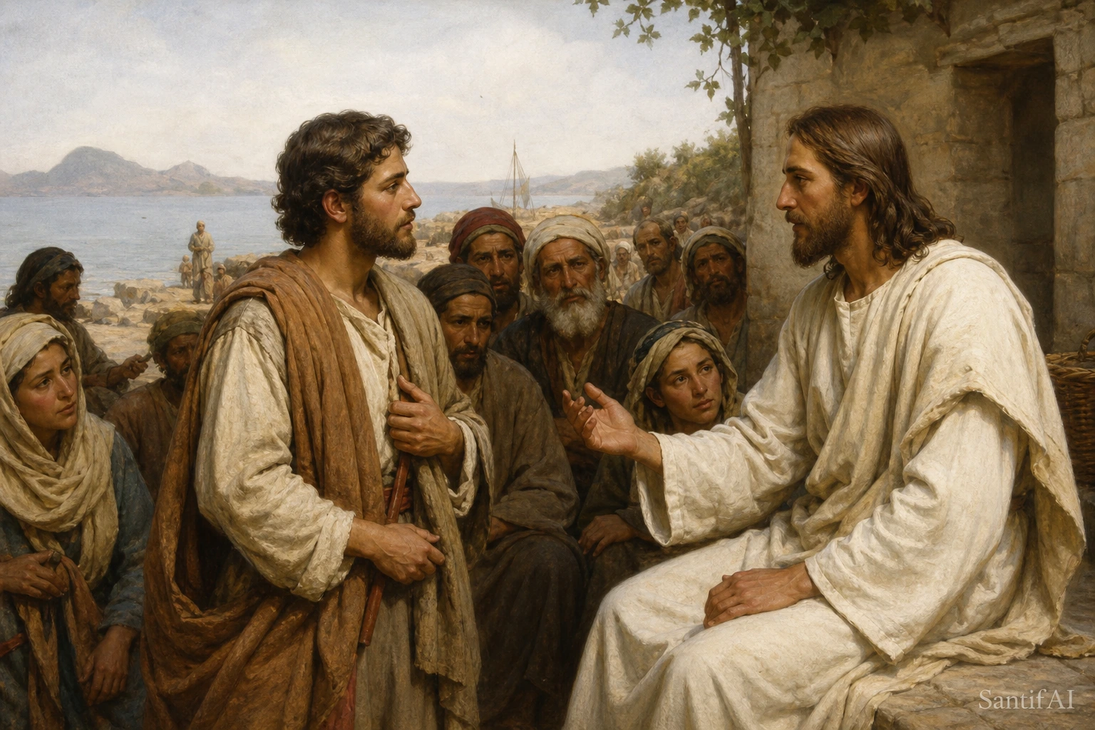 Estampa devocional de Santiago el Menor apóstol